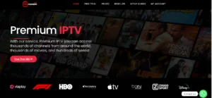 Premium IPTV Pro website
